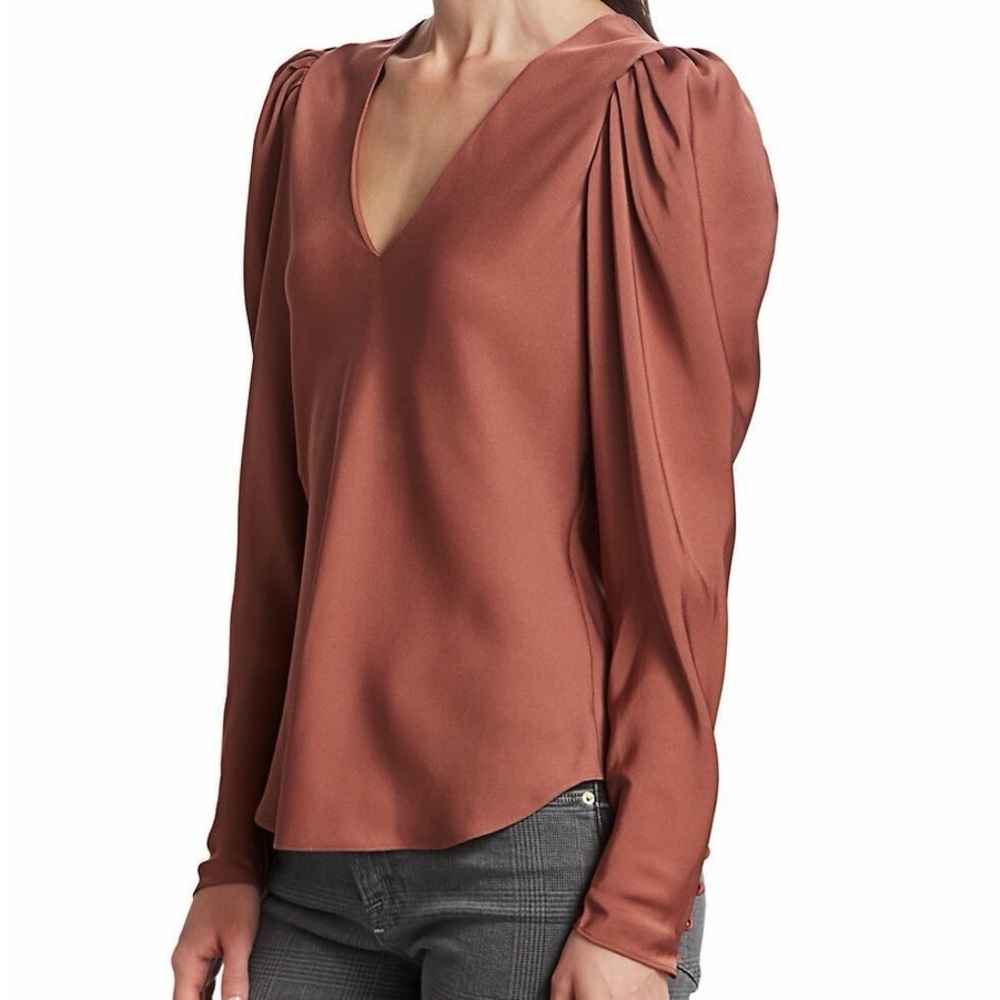 Frame silk top
